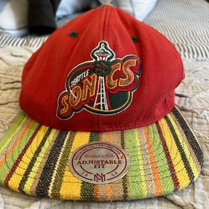 Mitchell and Ness Adjustable Seattle Sonics Hat